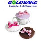 Ctreative Ribbon Shape Silicone Cup Cover Cartoon Coffee and Tea Cup Lid thumbnail-1