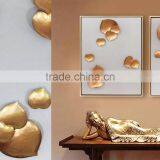 Framed Handmade Ardently Golden Heart Living Room Art thumbnail-2