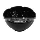 4.5"flower Shape Black Colored Stoneware Ice Cream Bowl thumbnail-1