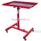 200LB work table cart adjustable height w/mat 4 swivel wheels