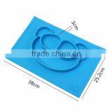 2017 Hot Selling Amazon and Ebay Suction Table Food Tray Placemat Plate Silicone Baby Kids Tray thumbnail-4