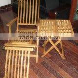 Deck Chair & Wooden Beach Chair & Folding Beach Chair With Table thumbnail-1