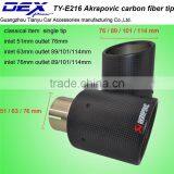 New Style Akrapovic Universal Double End Pipe Carbon Fiber Exhaust Tip Akrapovic Tip thumbnail-2