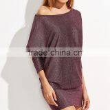 Hot Pink Long Sleeve Elastic Cotton Warm Party Dresses Vestidos Sexy Mini Pencil Club Bodycon Bandage Dress thumbnail-3