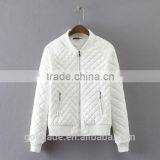 Custom Design Women Nylon Winter Bomber Jacket Custom Logo Quilted Bomber Jacket For Women