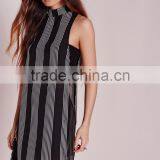 2016 Hot Sale Girls Black Stripe High Neck Blouse Wholesale thumbnail-3