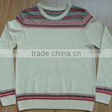 High Quality Men's Autumn Pullover Sportwear Knitted Jumper Crewneck Jacquard Sweater Men Pullover Sweater thumbnail-1