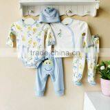 Mom and Bab 2012 Summer Baby Clothes 100% Cotton Newborn Suit 5in1 Gift Box thumbnail-1