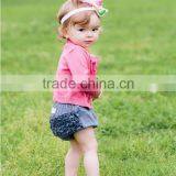 2017 New Arrival Newborn Appareal Baby Clothes Children Custom Cotton Wholesale Baby Ruffle Shorts thumbnail-1