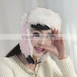 Cheap Factory High Quality New Soft & Warm Winter Earflap Girls Fur Hats thumbnail-2