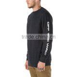 Side Sleeve Crew Neck Sweatshirt Customize 100% Cotton Plush Fleece Long Tee Pullover Sweatshirt With Printed Graphic thumbnail-5