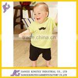 Durable Printing Lovely Design t Shirt, Child Clothing Set,moustache 2 Pcs Set t Shirt thumbnail-1