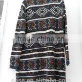 Causal Long Sleeve Scoop Neck Print Sweater Women Daily Sweater thumbnail-1