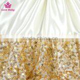 Tulle Sequin Puffy TuTu Skirt Baby Girl Gilttery Golden Sequin Dance Wear Girls Fashion Dress With Ribbon Bow DR6011507 thumbnail-3