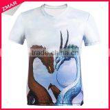Round Neck 95% Polyester 5% Spandex t Shirts for Sublimation Printing thumbnail-1