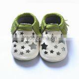 Baby Sandal With Green Fringe Wholesale Baby Shoes thumbnail-1