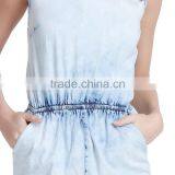 2016 Fashion Oem One Pieces Denim Sexy Pant Dress Summer Ladies Women Jumpsuit for Women thumbnail-6