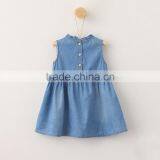 Wholesale Summer Sleeveless Soft Denim Children Girls Dress thumbnail-2