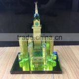 Crystal Makkah Clock Model for Islamic Wedding Souvenir Gift