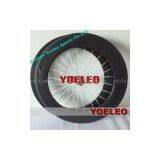 700C Carbon Wheels Clincher 88mm White Spokes Black Hubs 3K Glossy thumbnail-1
