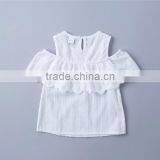 Wholesale Children Off Shoulder Full Blouse Design Solid Color Shirts Baby Girls New Style Lace Shirt thumbnail-4