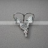 Exaggerated Feathers Zircon Ring Rhinestone Fashion Ladies Temperament Opening Ring thumbnail-5