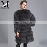 Top Fashion Winter Ladies Genuine Fox Fur Women Long Coats And Jackets