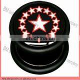 Pentagram Black Acrylic Crazy UV Ear Fake Plugs Wholesale Cheaper Cheater Body Piercing Jewelry thumbnail-1