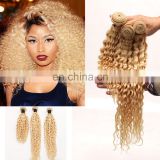 Unprocessed virgin hair brazilian virgin hair bundles curly blonde hair