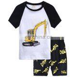 Baby Boys and Girls Dinosaur Print Outfits Children Stripe Top+shorts 2pcs Summer Body Suit Kids Clothing Sets thumbnail-4
