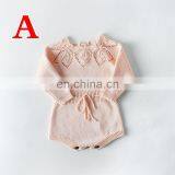 High Quality Knitting Romper 2019 New Arrivals Baby Kids Climbing Cotton Girls Kids Hollowed Out Leaves Romper thumbnail-2