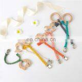 Вязаная цепочка для детского соска из дерева в виде животных, зажимающая детский сосок