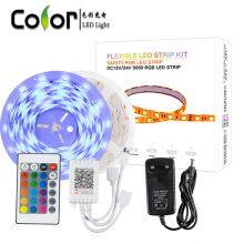 Ip20 SMD LED Strip Light Set 5050 DC12V RGB Color LED Strip Kit