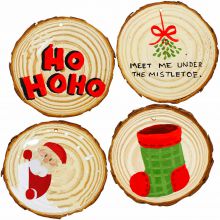 Christmas　design  wooden hanging sign welcome door sign for decoration　Holiday Hanging  decoration