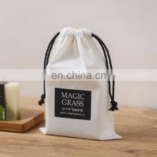 PandaSew 8*10cm custom logo gift packaging drawstring cotton pouch bag