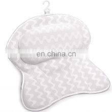Neck Support Luxury Anti-Slip 4D Mesh Bath Tub Non Slip Spa Wasable Bath Pillow for Tub Head Rest thumbnail-2