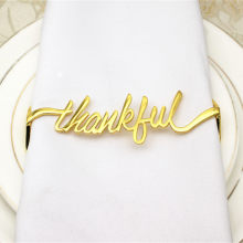 Newest Letters Napkin Ring Metal Custom Napkin Buckle Wedding Party Table Decorations Valentine's Day thumbnail-3