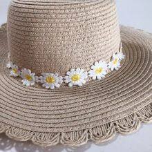 Summer Women's Sweet and Fresh Lace Straw Hat Korean Version Versatile Sunscreen Casual Hat thumbnail-2