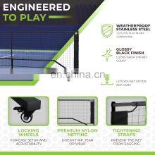 Outdoor Retractable Portable Pickleball Net With 22FT Wide 36 Inch Height at Side Lines Pickleball Net With Wheels thumbnail-4