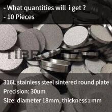 Stainless Steel Powder Particles Sintered Round Plate,10pc, Microporous Stainless Steel Filter Disc thumbnail-3
