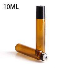 Бутылка для эфирных масел и парфюма из янтарного стекла, роликовая бутылка 3 мл, 5 мл, 10 мл, стеклянная бутылка с роликом и крышкой thumbnail-2