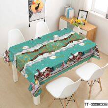 Customized Size 4 Colorsof Rectangle Disposable Plastic Tablecloth for Christmas Tablecloth thumbnail-3