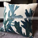 Leaf Embroidery Pillow Case Cushion Cover thumbnail-3
