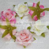 Bright Pink Simulation Edge Rose 8 cm Flower Heads Artificial Silk Cloth DIY Wedding Flowers Direct Selling Small Wholesale thumbnail-3