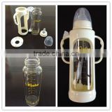 2015 hot 240ml 8oz standard neck anti-dropping glass /PP/PPSU feeding bottles for baby