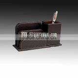 Faux Leather Pencil Holder ,pen Case ,pen Pot With Letter Holder ,desktop Organiser thumbnail-1
