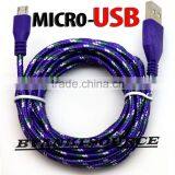1m 2m 3m Braided Micro USB Cable Data Transfer and Power Charge For Android thumbnail-3