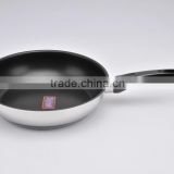 s/s frypan with non stick coating inside