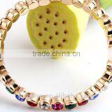 New Rose Gold Plated Colourful Diamond Austria Rhinestone Pearl Bangle Bracelet thumbnail-6