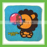 Top Quality Products Bros Baby Lion Blow Bubble Cotton Absorbent Square Blue Terry Towel With Best Quality